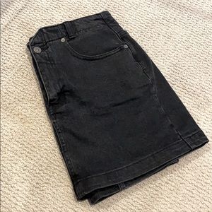 Black Free People Jean Skirt